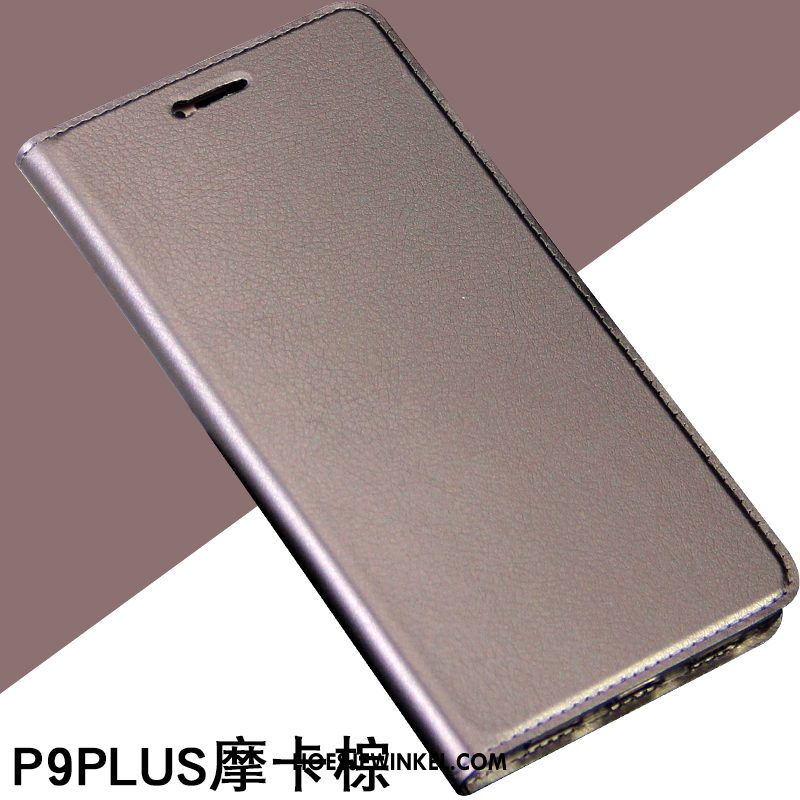 Huawei P9 Plus Hoesje Roze Kers Leren Etui, Huawei P9 Plus Hoesje Siliconen Mobiele Telefoon