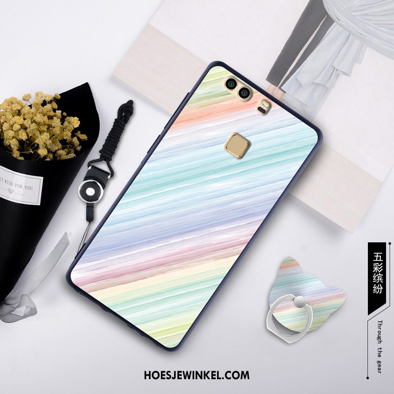 Huawei P9 Plus Hoesje Siliconen Hanger Mobiele Telefoon, Huawei P9 Plus Hoesje Groen Skärmskydd