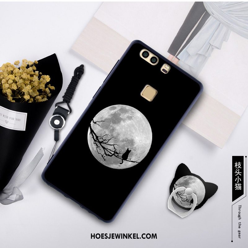 Huawei P9 Plus Hoesje Siliconen Hanger Mobiele Telefoon, Huawei P9 Plus Hoesje Groen Skärmskydd