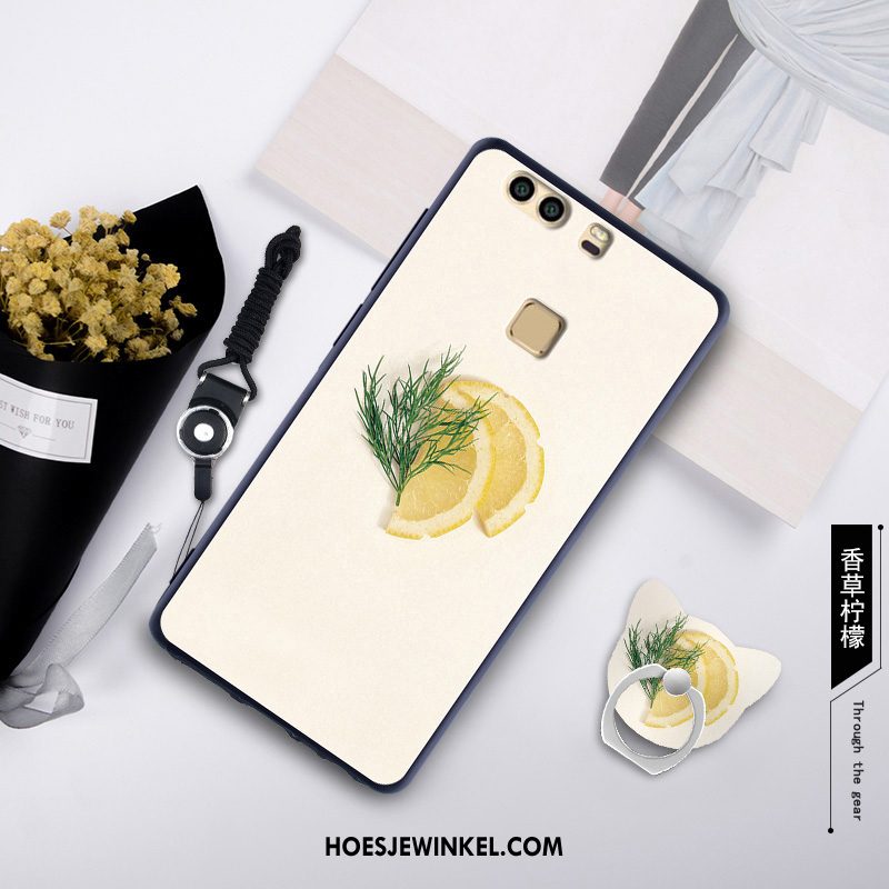 Huawei P9 Plus Hoesje Siliconen Hanger Mobiele Telefoon, Huawei P9 Plus Hoesje Groen Skärmskydd