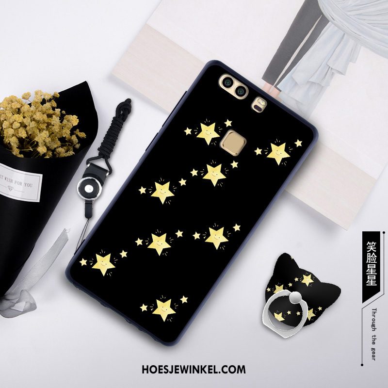 Huawei P9 Plus Hoesje Siliconen Hanger Mobiele Telefoon, Huawei P9 Plus Hoesje Groen Skärmskydd