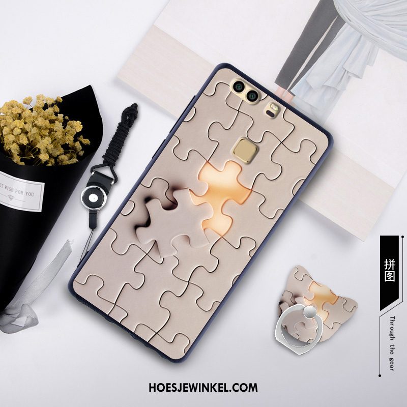 Huawei P9 Plus Hoesje Siliconen Hanger Mobiele Telefoon, Huawei P9 Plus Hoesje Groen Skärmskydd