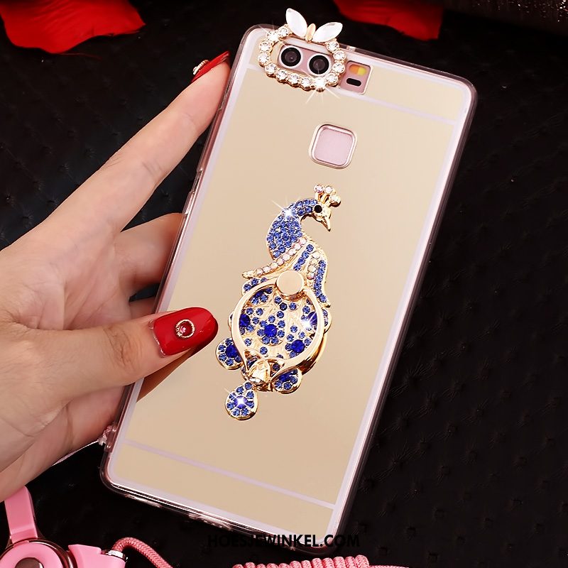 Huawei P9 Plus Hoesje Siliconen Roze Hoes, Huawei P9 Plus Hoesje Bescherming Met Strass