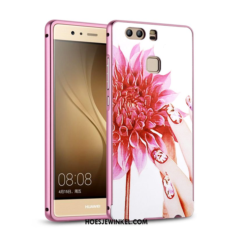 Huawei P9 Plus Hoesje Tempereren Pu Skärmskydd, Huawei P9 Plus Hoesje Mobiele Telefoon Draak