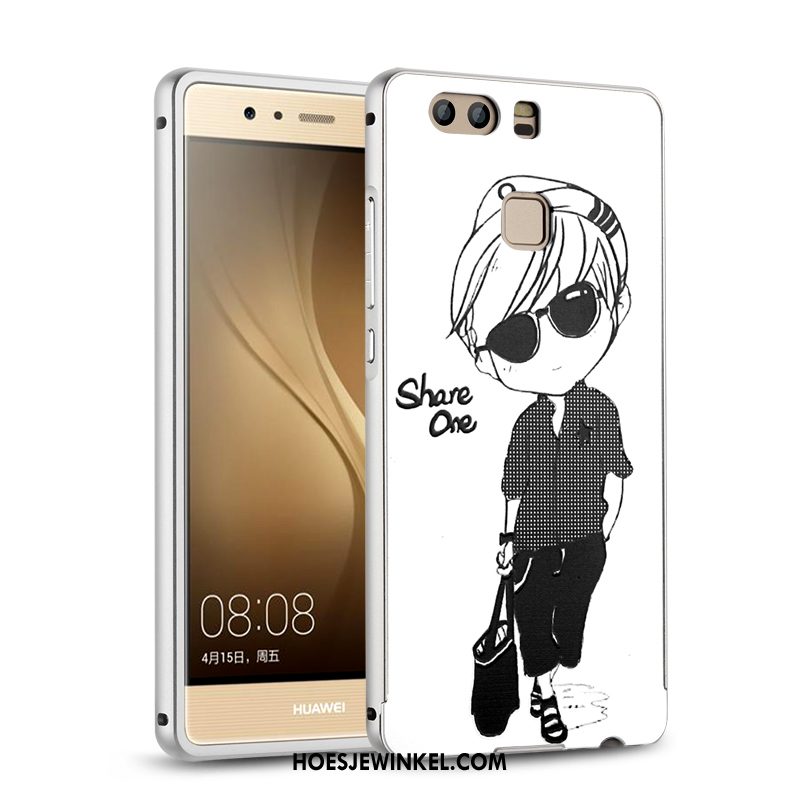 Huawei P9 Plus Hoesje Tempereren Pu Skärmskydd, Huawei P9 Plus Hoesje Mobiele Telefoon Draak