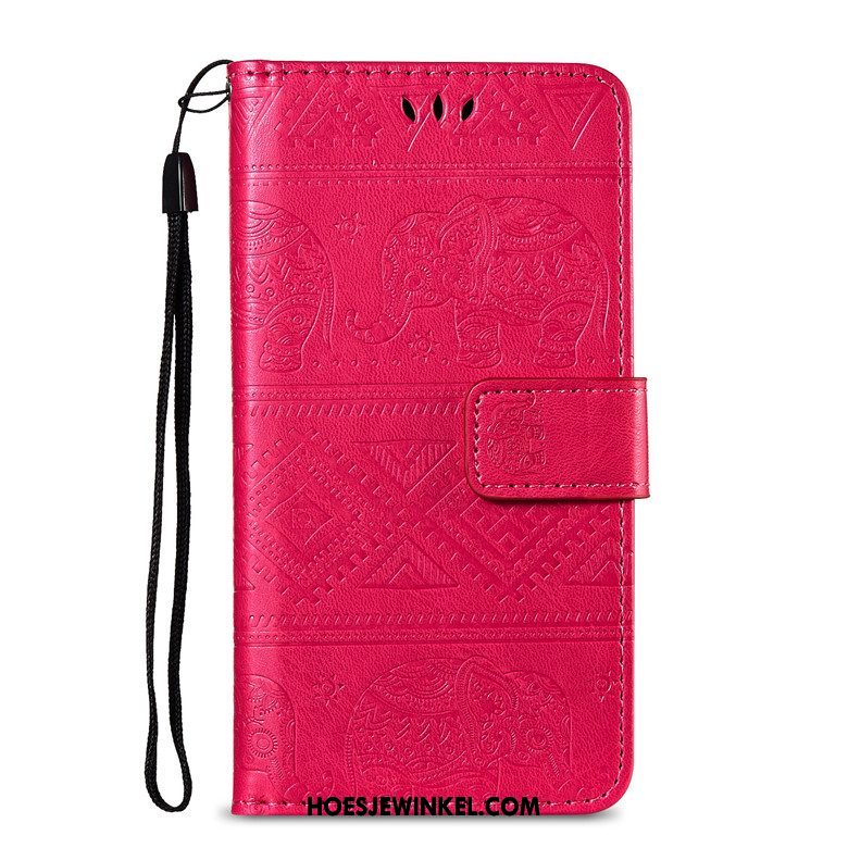 Huawei Y5 2019 Hoesje Leren Etui Mobiele Telefoon Bescherming, Huawei Y5 2019 Hoesje Blauw Hoes