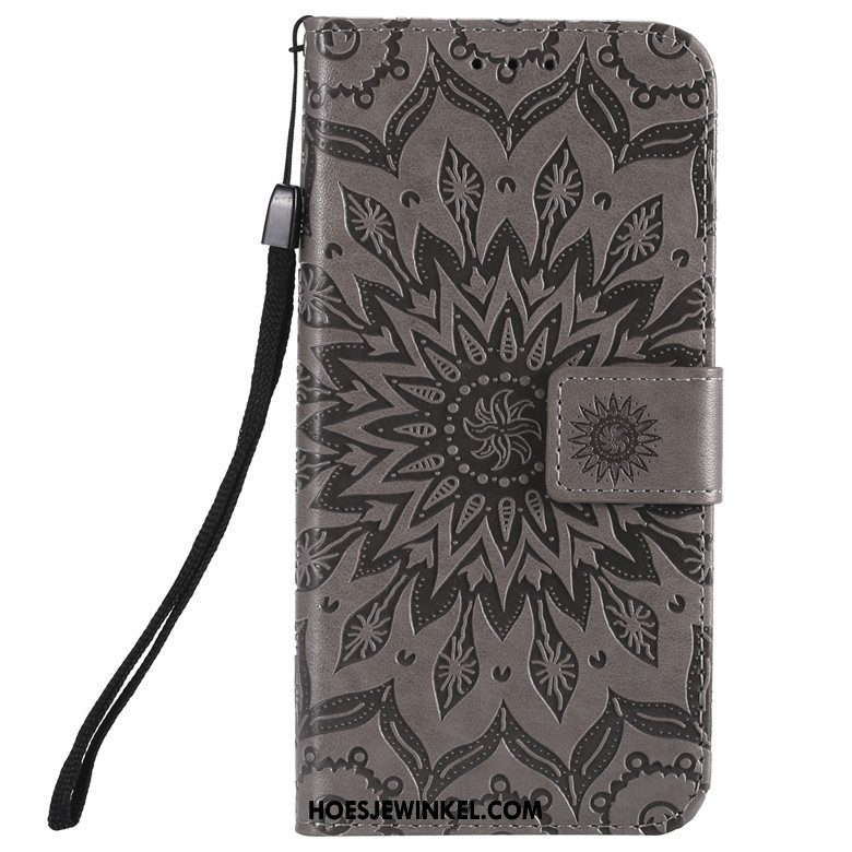 Huawei Y5 2019 Hoesje Mobiele Telefoon Leren Etui Bloemen, Huawei Y5 2019 Hoesje Folio All Inclusive