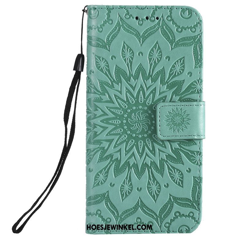 Huawei Y5 2019 Hoesje Mobiele Telefoon Leren Etui Bloemen, Huawei Y5 2019 Hoesje Folio All Inclusive