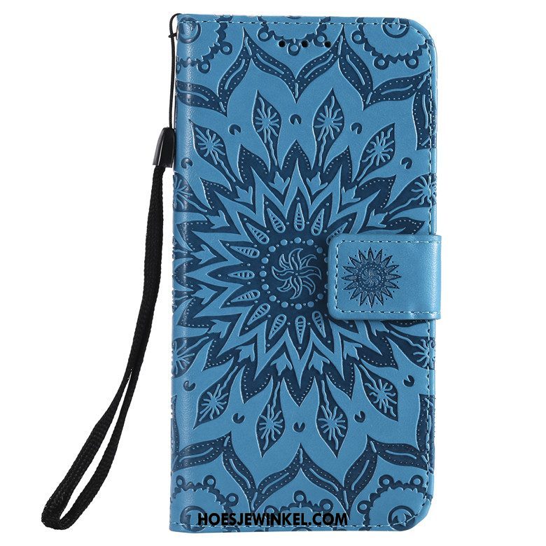 Huawei Y5 2019 Hoesje Mobiele Telefoon Leren Etui Bloemen, Huawei Y5 2019 Hoesje Folio All Inclusive