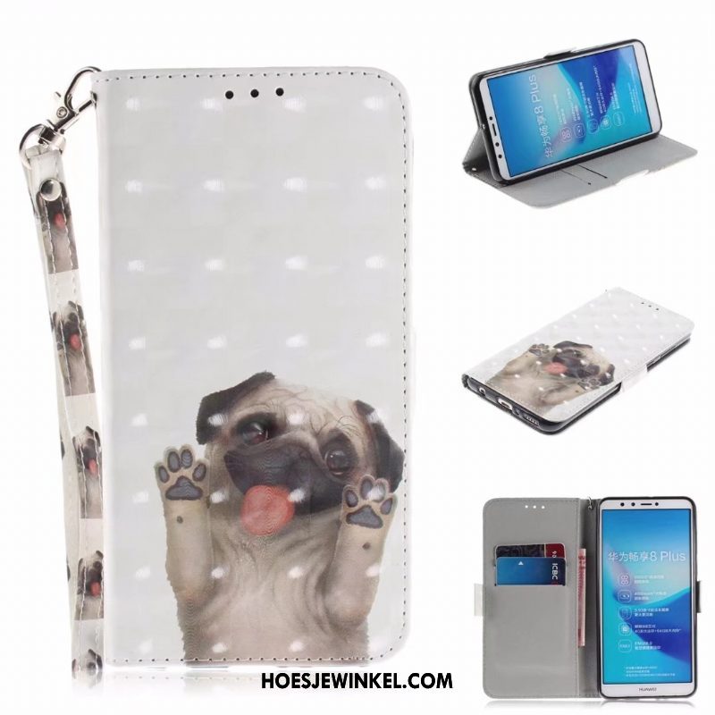 Huawei Y5 2019 Hoesje Vouw Folio Anti-fall, Huawei Y5 2019 Hoesje Portemonnee Mobiele Telefoon