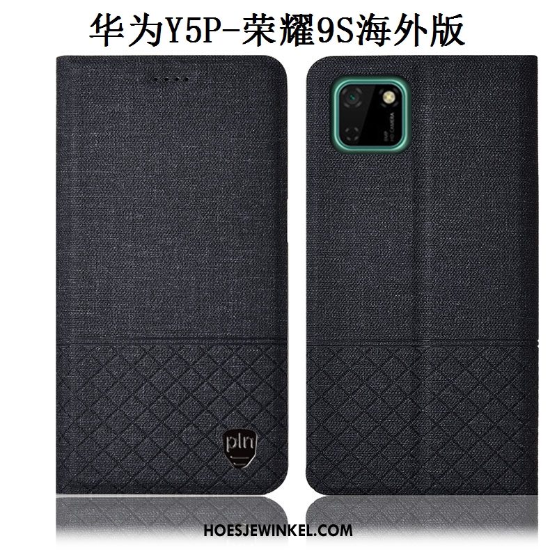 Huawei Y5p Hoesje Leren Etui Mobiele Telefoon Anti-fall, Huawei Y5p Hoesje All Inclusive Bescherming