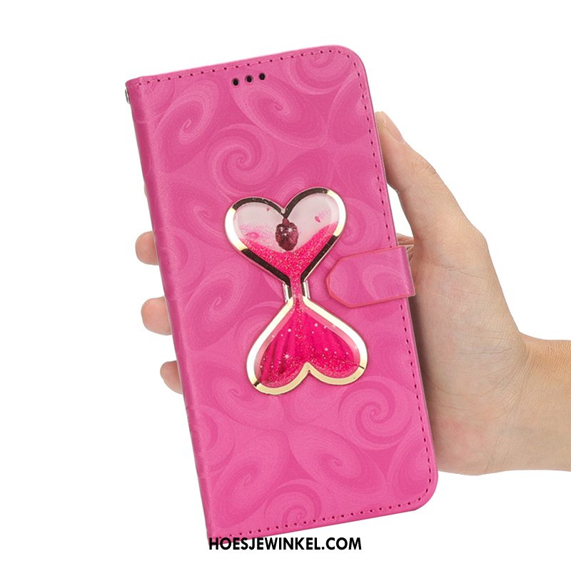 Huawei Y6 2018 Hoesje All Inclusive Folio Anti-fall, Huawei Y6 2018 Hoesje Reliëf Purper