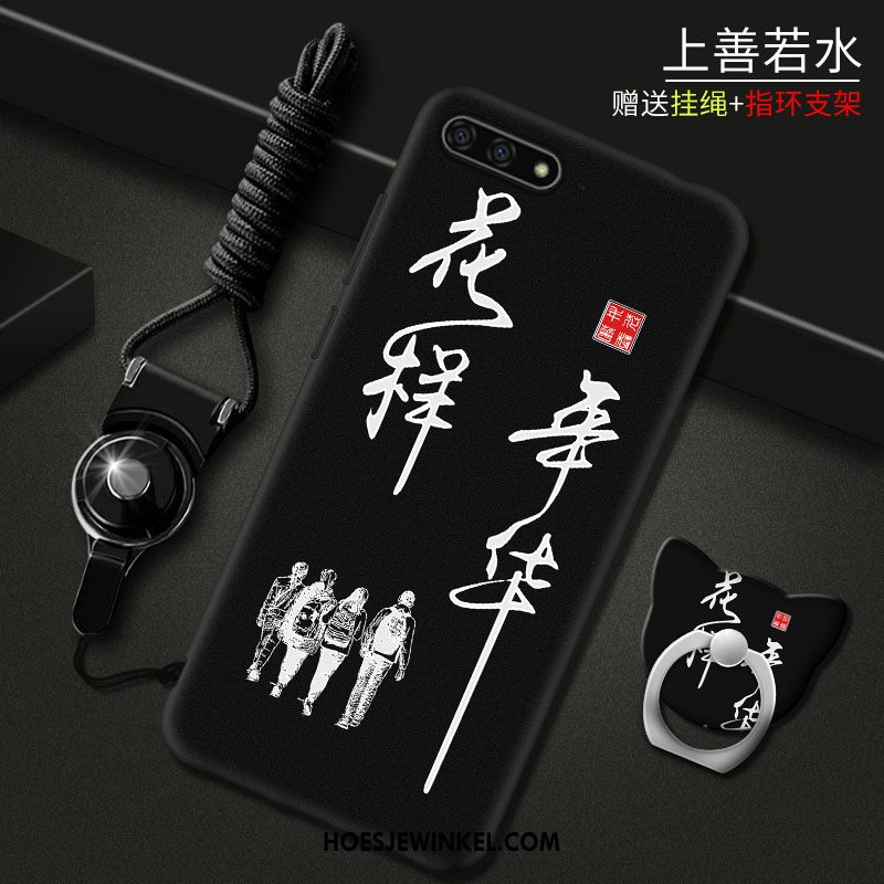Huawei Y6 2018 Hoesje Anti-fall Spotprent Bescherming, Huawei Y6 2018 Hoesje Hoes Rood