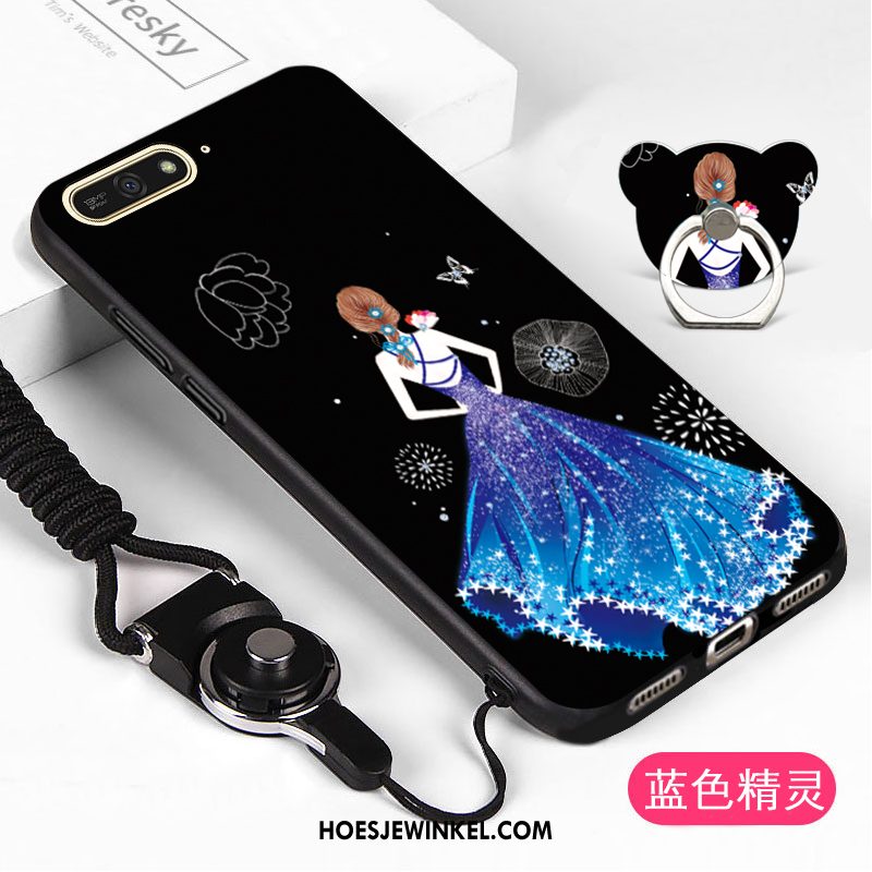 Huawei Y6 2018 Hoesje Bescherming Hoes Anti-fall, Huawei Y6 2018 Hoesje Wit Spotprent