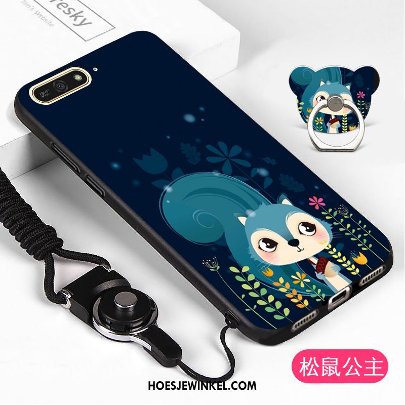 Huawei Y6 2018 Hoesje Bescherming Hoes Anti-fall, Huawei Y6 2018 Hoesje Wit Spotprent