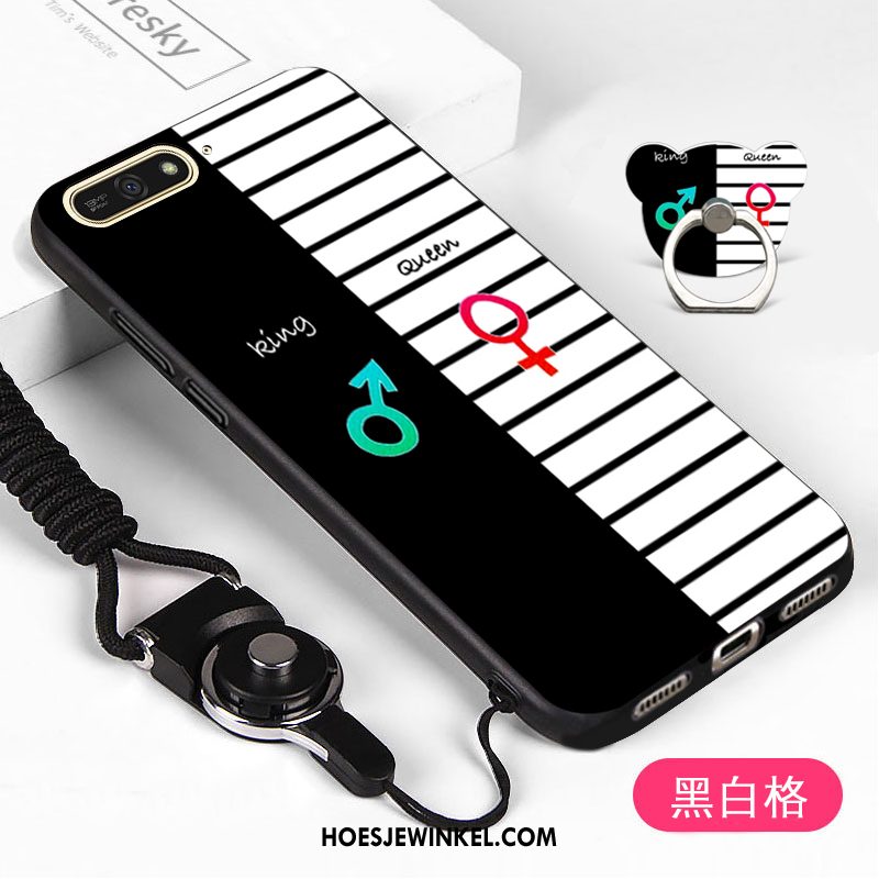 Huawei Y6 2018 Hoesje Bescherming Hoes Anti-fall, Huawei Y6 2018 Hoesje Wit Spotprent