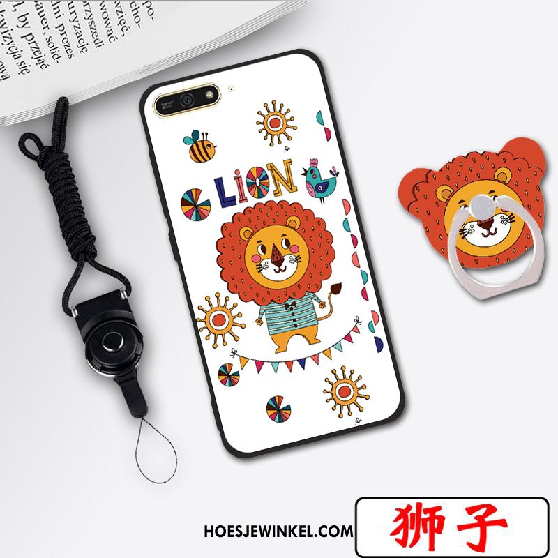 Huawei Y6 2018 Hoesje Bescherming Hoge Zwart, Huawei Y6 2018 Hoesje Mobiele Telefoon Hoes