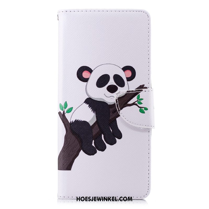 Huawei Y6 2018 Hoesje Bescherming Leren Etui Hoes, Huawei Y6 2018 Hoesje Zwart Anti-fall