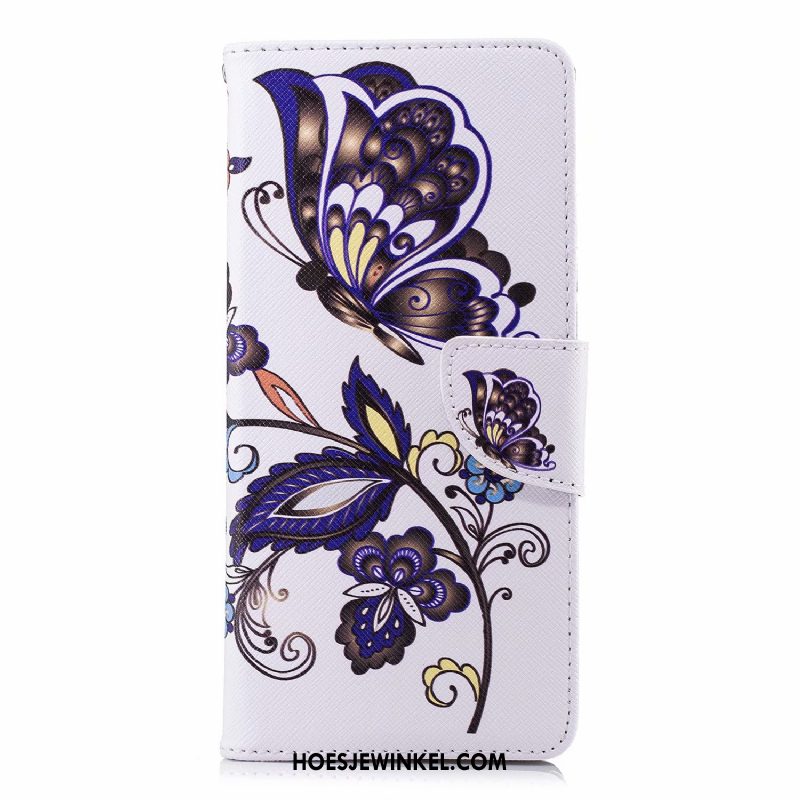 Huawei Y6 2018 Hoesje Bescherming Leren Etui Hoes, Huawei Y6 2018 Hoesje Zwart Anti-fall