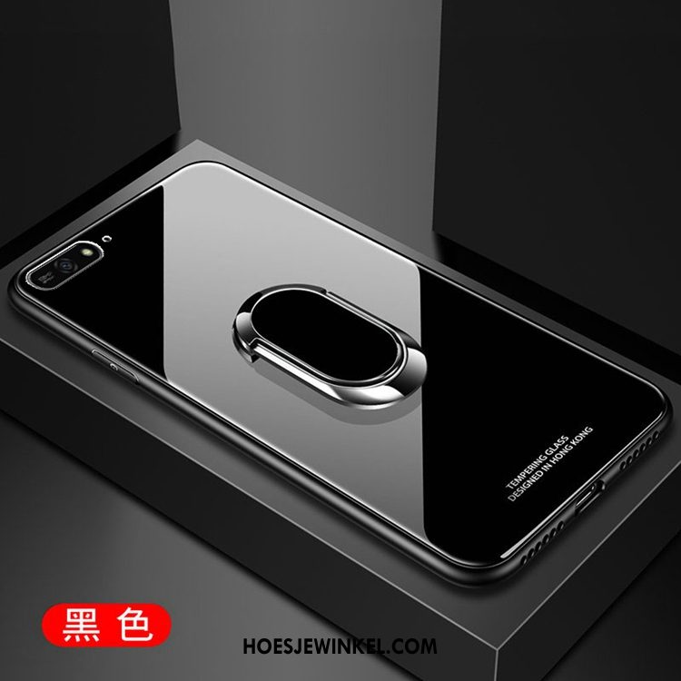 Huawei Y6 2018 Hoesje Bescherming Mobiele Telefoon Rood, Huawei Y6 2018 Hoesje Hoes Magnetisch