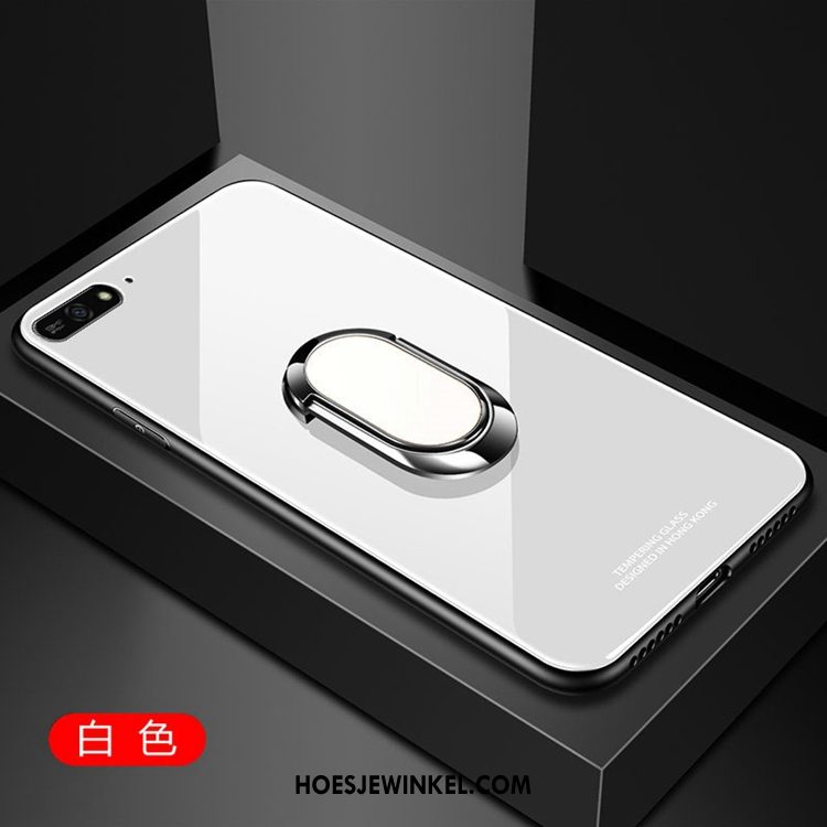 Huawei Y6 2018 Hoesje Bescherming Mobiele Telefoon Rood, Huawei Y6 2018 Hoesje Hoes Magnetisch