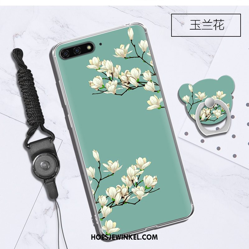 Huawei Y6 2018 Hoesje Bescherming Mobiele Telefoon Zacht, Huawei Y6 2018 Hoesje Groen Anti-fall