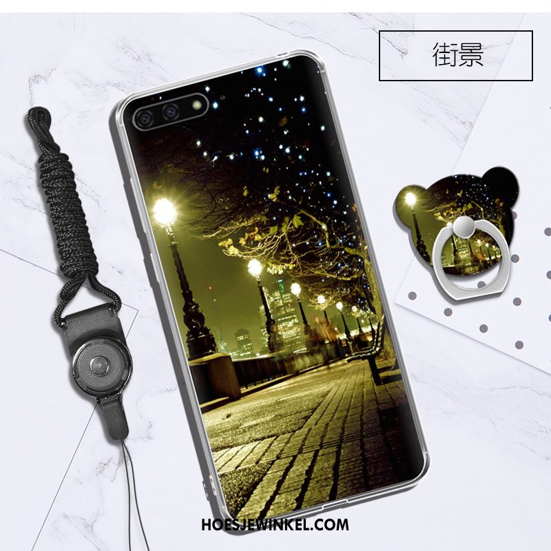 Huawei Y6 2018 Hoesje Bescherming Mobiele Telefoon Zacht, Huawei Y6 2018 Hoesje Groen Anti-fall