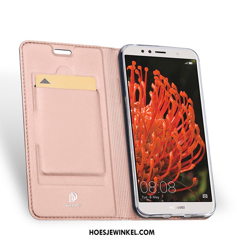 Huawei Y6 2018 Hoesje Clamshell Leren Etui Bescherming, Huawei Y6 2018 Hoesje Mobiele Telefoon Bedrijf