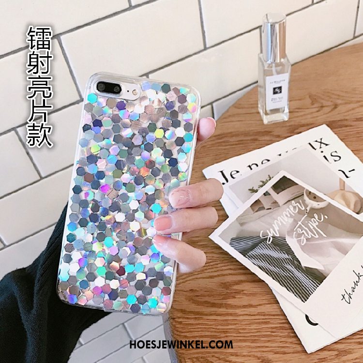 Huawei Y6 2018 Hoesje Drijfzand Mobiele Telefoon Anti-fall, Huawei Y6 2018 Hoesje Hoes Roze