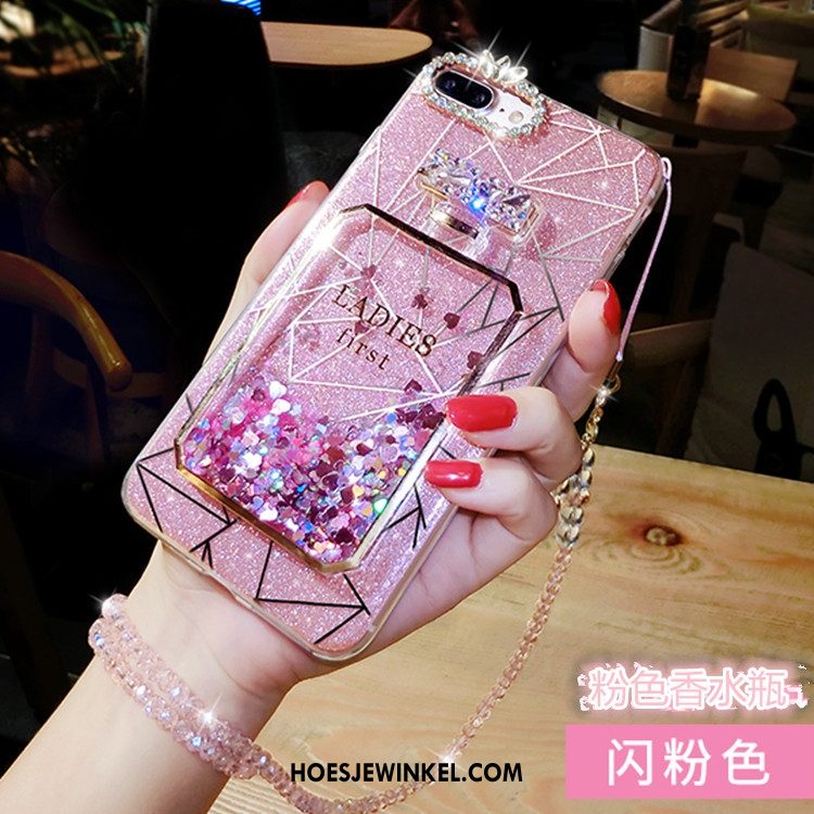 Huawei Y6 2018 Hoesje Drijfzand Mobiele Telefoon Anti-fall, Huawei Y6 2018 Hoesje Hoes Roze