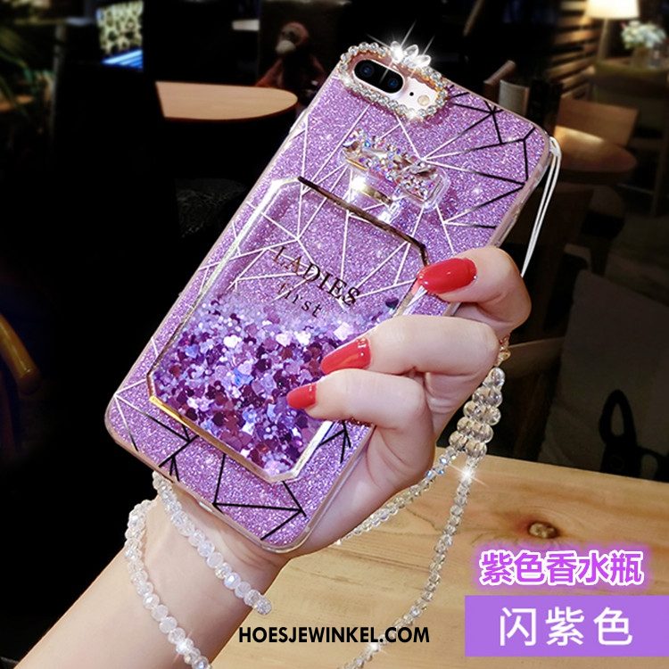 Huawei Y6 2018 Hoesje Drijfzand Mobiele Telefoon Anti-fall, Huawei Y6 2018 Hoesje Hoes Roze