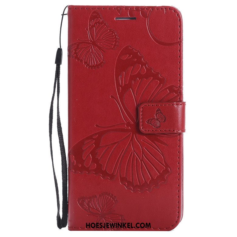 Huawei Y6 2018 Hoesje Folio Donkerblauw Hoes, Huawei Y6 2018 Hoesje Anti-fall Bescherming