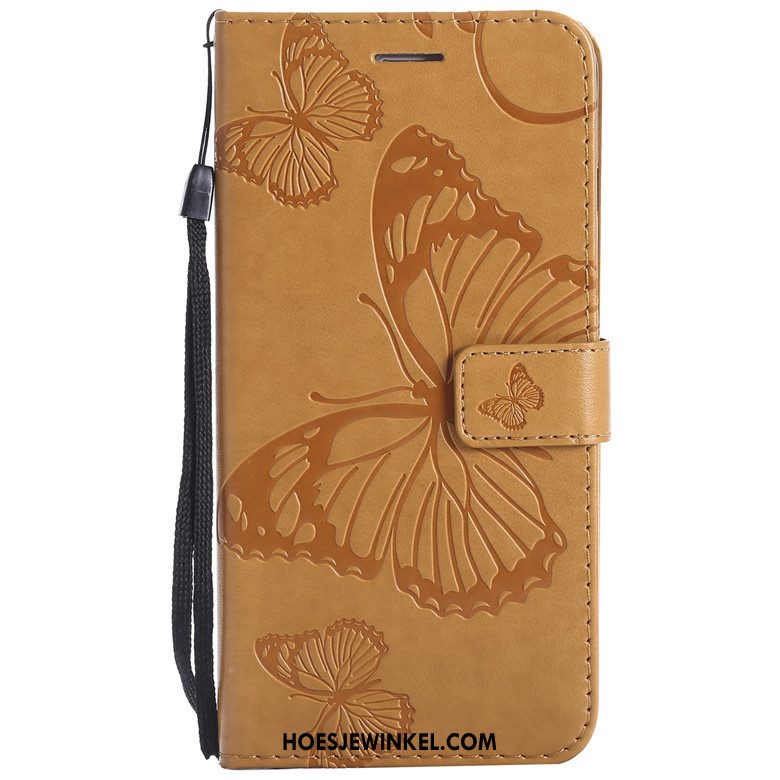 Huawei Y6 2018 Hoesje Folio Donkerblauw Hoes, Huawei Y6 2018 Hoesje Anti-fall Bescherming