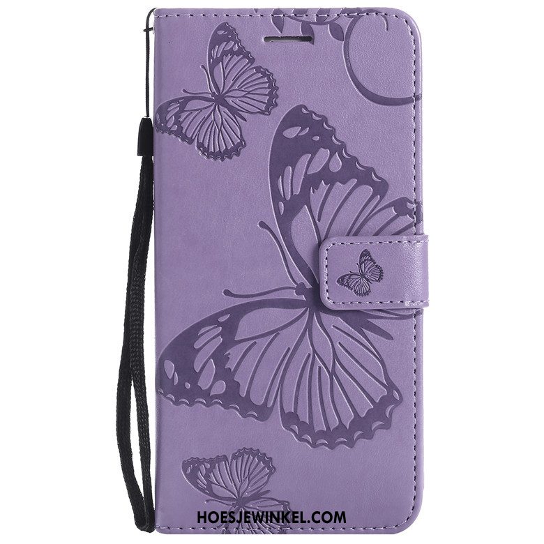 Huawei Y6 2018 Hoesje Folio Donkerblauw Hoes, Huawei Y6 2018 Hoesje Anti-fall Bescherming