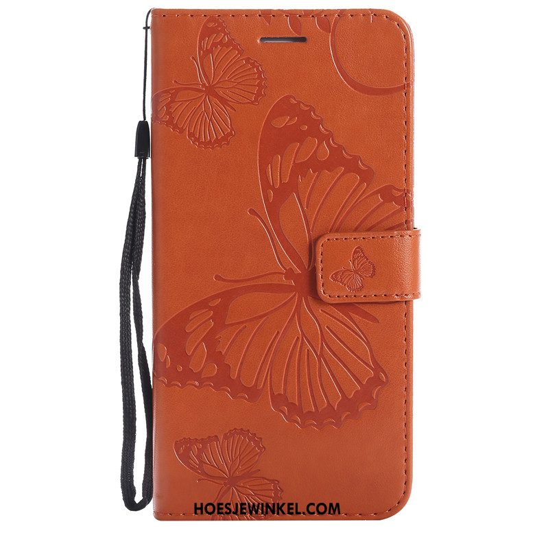 Huawei Y6 2018 Hoesje Folio Donkerblauw Hoes, Huawei Y6 2018 Hoesje Anti-fall Bescherming