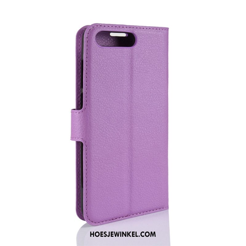 Huawei Y6 2018 Hoesje Folio Portemonnee Licht, Huawei Y6 2018 Hoesje Rood Mobiele Telefoon