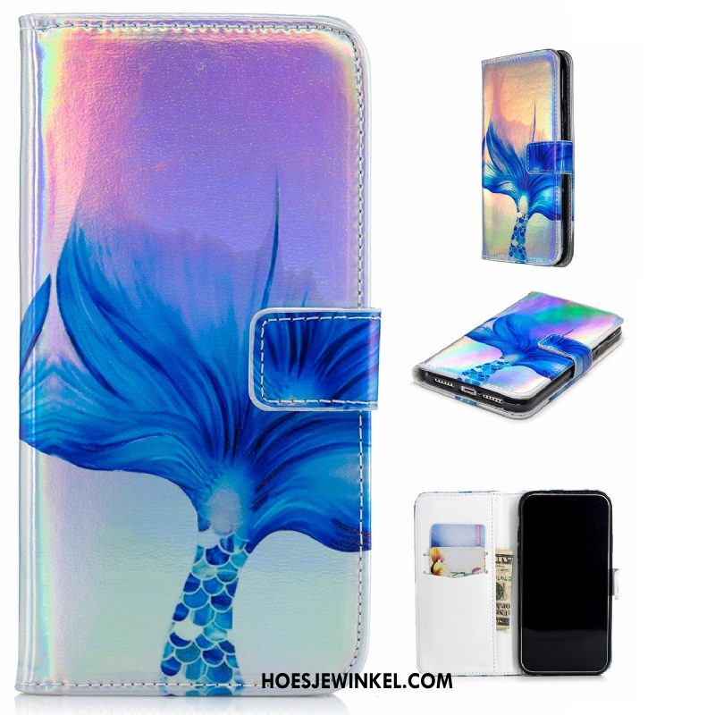 Huawei Y6 2018 Hoesje Mobiele Telefoon Blauw Hoes, Huawei Y6 2018 Hoesje Ondersteuning Ster