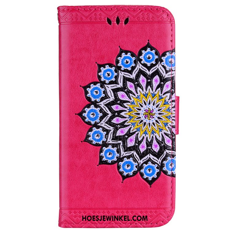 Huawei Y6 2018 Hoesje Mobiele Telefoon Hoes Anti-fall, Huawei Y6 2018 Hoesje Ster Bloemen Braun