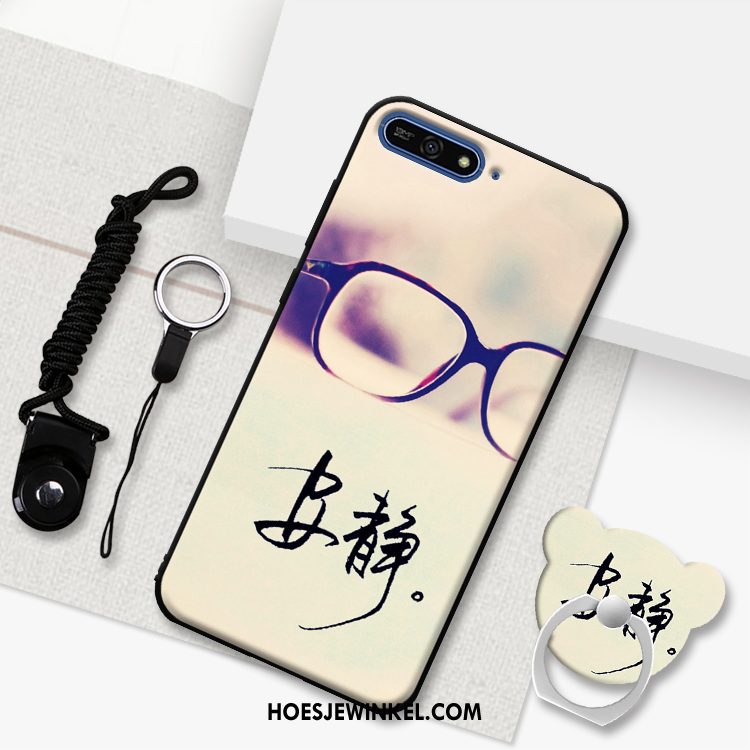 Huawei Y6 2018 Hoesje Mobiele Telefoon Hoes Purper, Huawei Y6 2018 Hoesje Bescherming