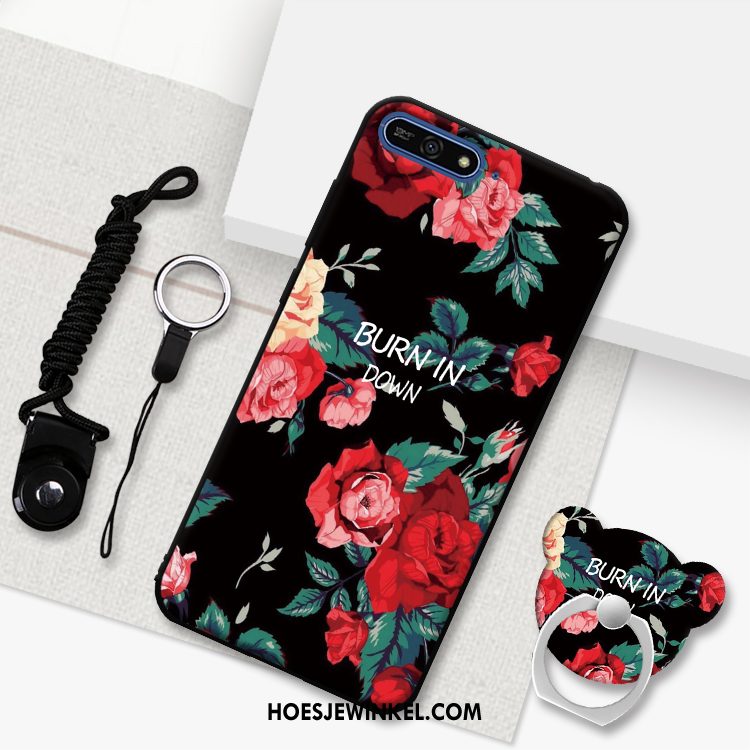 Huawei Y6 2018 Hoesje Mobiele Telefoon Hoes Purper, Huawei Y6 2018 Hoesje Bescherming