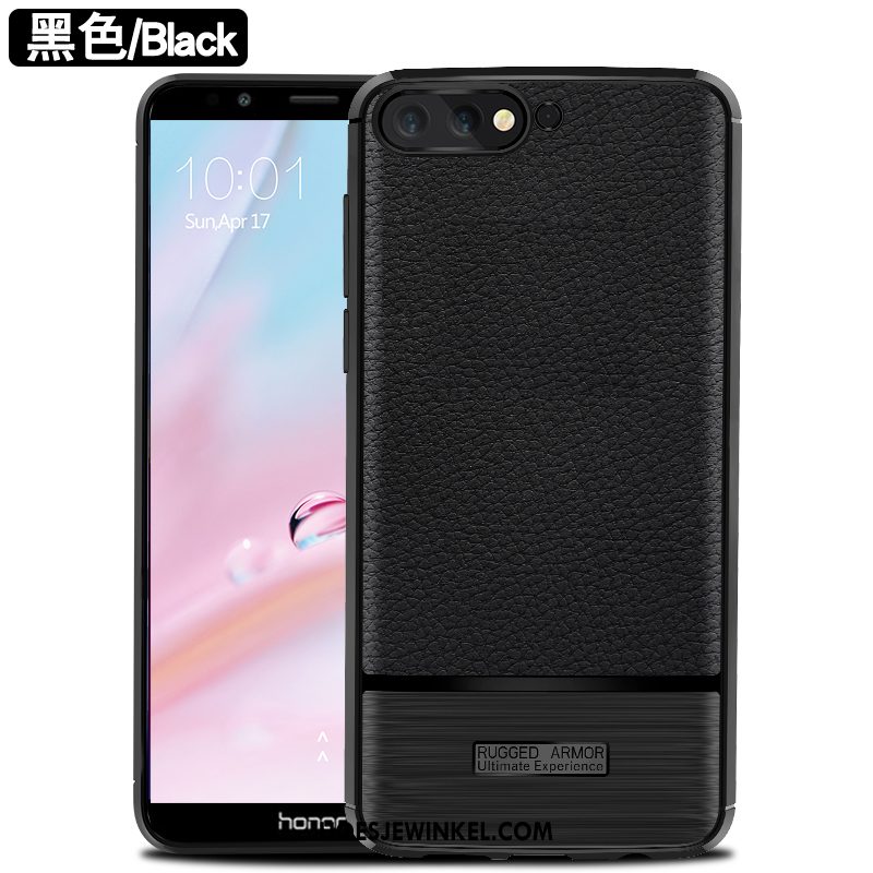 Huawei Y6 2018 Hoesje Patroon Soort Aziatische Vrucht Zwart, Huawei Y6 2018 Hoesje Zacht Bescherming