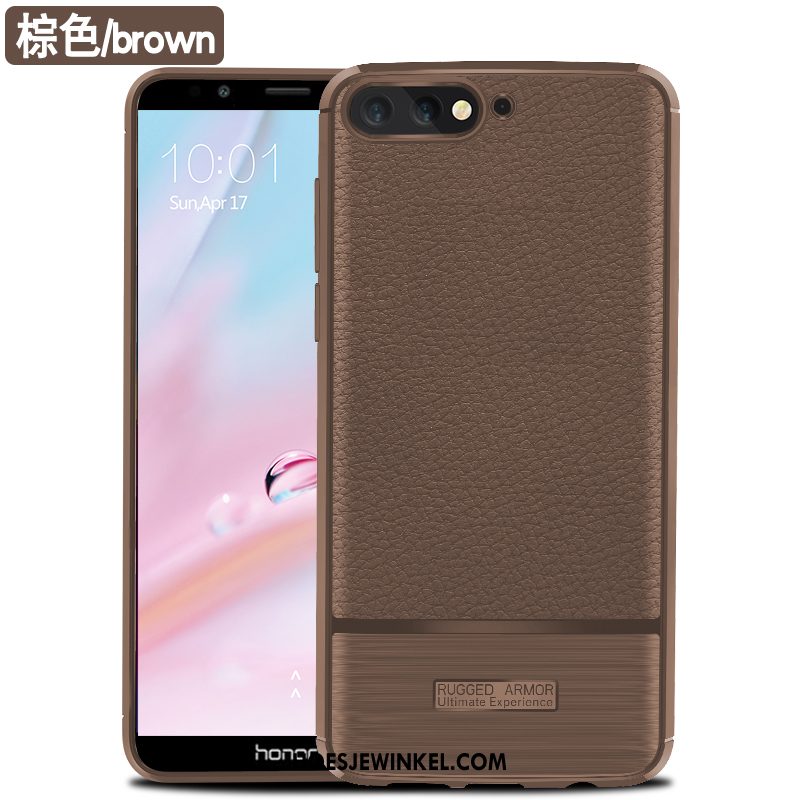 Huawei Y6 2018 Hoesje Patroon Soort Aziatische Vrucht Zwart, Huawei Y6 2018 Hoesje Zacht Bescherming