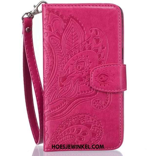 Huawei Y6 2018 Hoesje Pauwen Bloemen Bescherming, Huawei Y6 2018 Hoesje Anti-fall Leren Etui