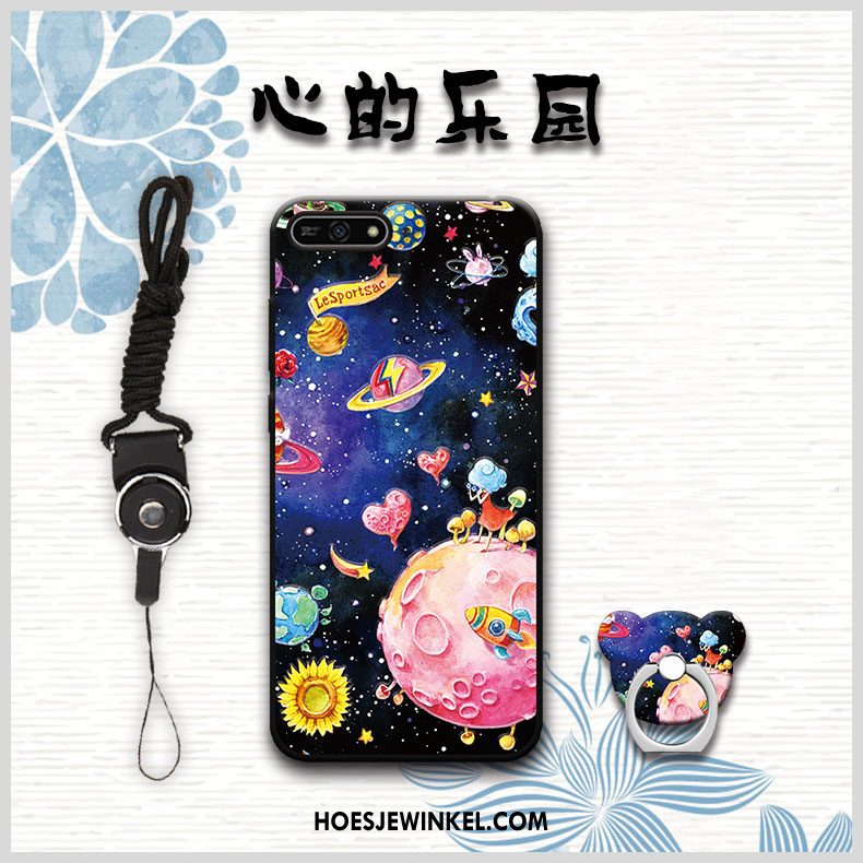 Huawei Y6 2018 Hoesje Rood Zacht Hanger, Huawei Y6 2018 Hoesje Anti-fall Hoes