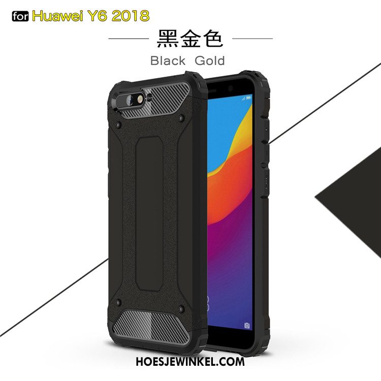 Huawei Y6 2018 Hoesje Siliconen Mobiele Telefoon Anti-fall, Huawei Y6 2018 Hoesje All Inclusive Dikke