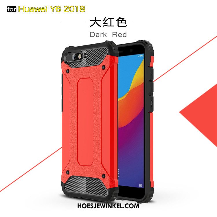 Huawei Y6 2018 Hoesje Siliconen Mobiele Telefoon Anti-fall, Huawei Y6 2018 Hoesje All Inclusive Dikke