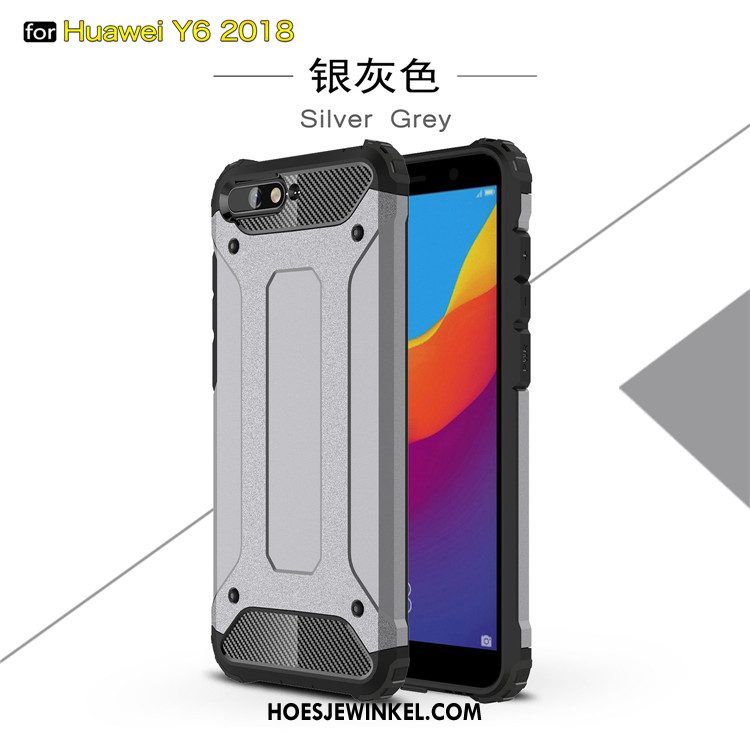 Huawei Y6 2018 Hoesje Siliconen Mobiele Telefoon Anti-fall, Huawei Y6 2018 Hoesje All Inclusive Dikke