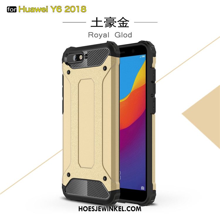 Huawei Y6 2018 Hoesje Siliconen Mobiele Telefoon Anti-fall, Huawei Y6 2018 Hoesje All Inclusive Dikke