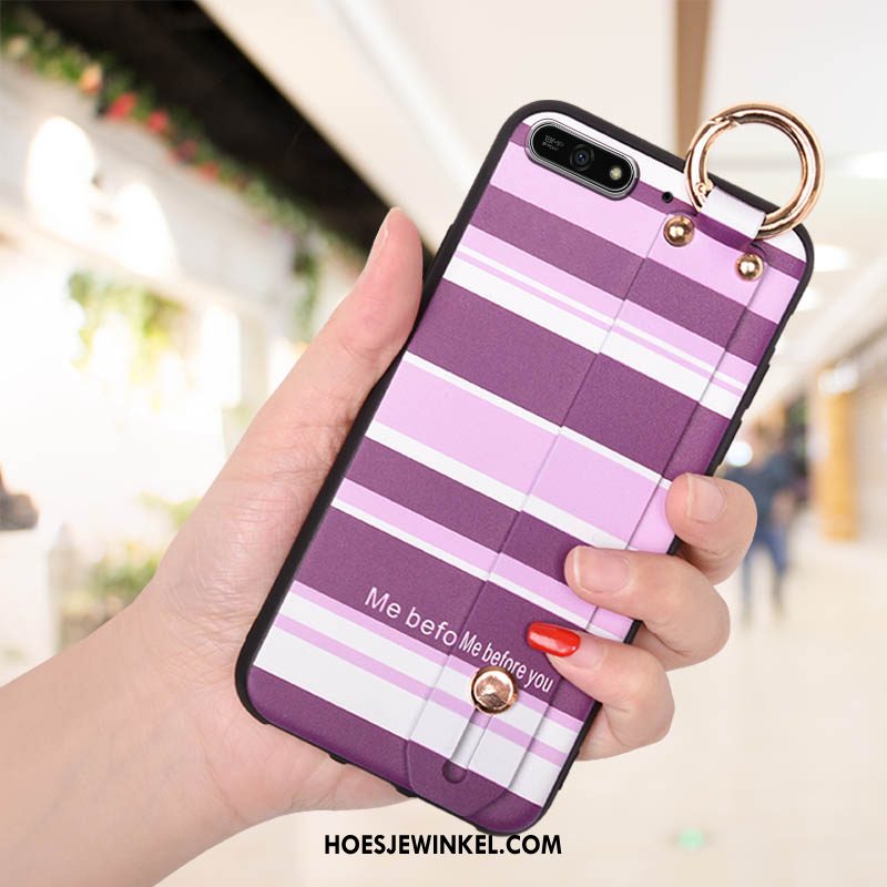 Huawei Y6 2018 Hoesje Trend Zacht Trendy Merk, Huawei Y6 2018 Hoesje Bescherming Siliconen