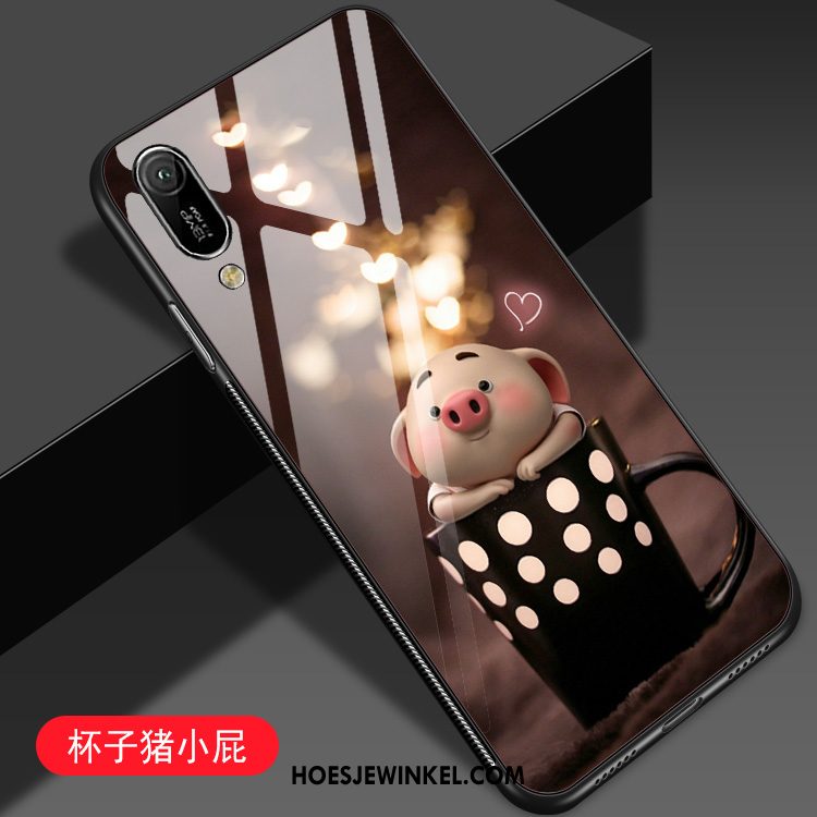 Huawei Y6 2019 Hoesje Bescherming Glas Spotprent, Huawei Y6 2019 Hoesje Mooie Mobiele Telefoon